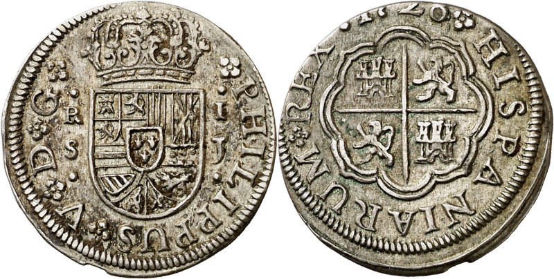 1726. Felipe V. Sevilla. J. 1 real. (AC. 649). Mínimo defecto en canto. Parte de...