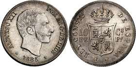 1885. Alfonso XII. Manila. 10 centavos. (AC. 102). Bella. 2,59 g. S/C-.