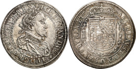 Austria. 1625. Fernando II. Graz. 1 taler. (Kr. 521). Muy bella. Preciosa pátina. Rara así. AG. 27,54 g. EBC.