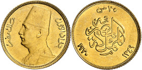 Egipto. AH 1349/1930. Fuad. 20 piastras. (Fr. 34) (Kr. 351). AU. 1,69 g. S/C-.