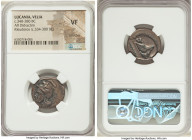 LUCANIA. Velia. Ca. 340-280 BC. AR didrachm (21mm, 8h). NGC VF, scratches. Ca. 334-300 BC, dies signed by Kleudorus. Head of Athena left, wearing cres...