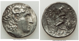 THRACIAN KINGDOM. Lysimachus (305-281 BC). AR tetradrachm (28mm, 16.16 gm, 1h). Choice VF, light porosity, deposits. Diademed head of deified Alexande...