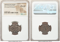 THESSALY. Thessalian League. Ca. 2nd-1st centuries BC. AR stater or double victoriatus (22mm, 12h). NGC Choice XF. Cleippus and Gorgopas, magistrates....