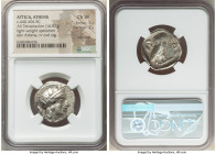 ATTICA. Athens. Ca. 440-404 BC. AR light-weight specimen tetradrachm (23mm, 16.82 gm, 5h). NGC Choice VF 5/5 - 2/5, edge chip. Mid-mass coinage issue....