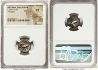 BITHYNIA. Calchedon. Ca. 4th century BC. AR siglos (16mm). NGC XF, countermark. Persic standard. KAΛX, bull standing left on grain ear pointing right ...