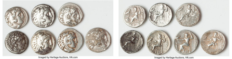 ANCIENT LOTS. Greek. Macedonian Kingdom. Ca. 4th-3rd centuries. Lot of seven (7)...