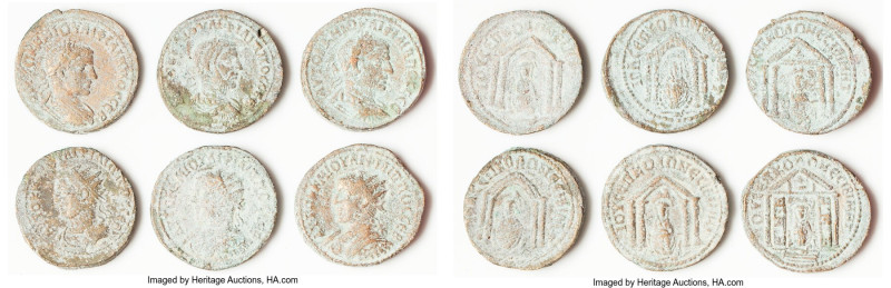 ANCIENT LOTS. Roman Provincial. Nisibis. Lot of six (6) AE issues. Good-VG, vari...