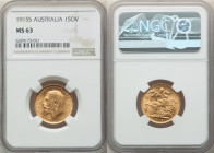 George V gold Sovereign 1915-S MS63 NGC, Sydney mint, KM29, S-4003. Choice surfaces with butterscotch tone. 

HID09801242017

© 2022 Heritage Auctions...