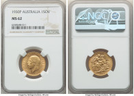George V gold Sovereign 1930-P MS62 NGC, Perth mint, KM32, S-4002. Muted golden surfaces with avocado tone. 

HID09801242017

© 2022 Heritage Auctions...