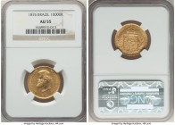 Pedro II gold 10000 Reis 1876 AU55 NGC, Rio de Janeiro mint, KM467, LMB-660. Circulated yet bright butter-gold luster. 

HID09801242017

© 2022 Herita...