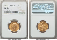 George V gold Sovereign 1911-C MS64 NGC, Ottawa mint, KM20, S-3997. Pale rose and lime colored toning. 

HID09801242017

© 2022 Heritage Auctions | Al...