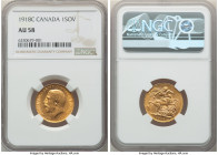 George V gold Sovereign 1918-C AU58 NGC, Ottawa mint, KM20, S-3997. 

HID09801242017

© 2022 Heritage Auctions | All Rights Reserved