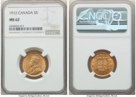 George V gold 5 Dollars 1912 MS62 NGC, Ottawa mint, KM26. 

HID09801242017

© 2022 Heritage Auctions | All Rights Reserved