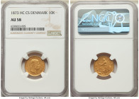 Christian IX gold 10 Kroner 1873 (h)-CS AU58 NGC, Copenhagen mint, KM790.1, Fr-296. First year of type. 

HID09801242017

© 2022 Heritage Auctions | A...