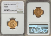 Napoleon III gold 20 Francs 1864-A MS61 NGC, Paris mint, KM801.1, Fr-584. Conservatively graded. 

HID09801242017

© 2022 Heritage Auctions | All Righ...