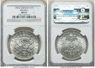 Bremen. Free City 5 Mark 1906-J MS65 NGC, Hamburg mint, KM251, J-60. Icy-white untoned surfaces with rolling luster. 

HID09801242017

© 2022 Heritage...