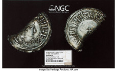 Kings of All England. Aethelstan Penny ND (924/5-939) Details (Fragment) NGC (photo-certificate), Norwich mint, Manne as moneyer, S-1095. 1.14gm. Ex. ...