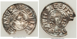 Kings of All England. Aethelred II (978-1016) Penny ND (985-991) XF (Broken Flan), London mint, Byrhsig as moneyer, Second Hand type, S-1146, N-768. 1...