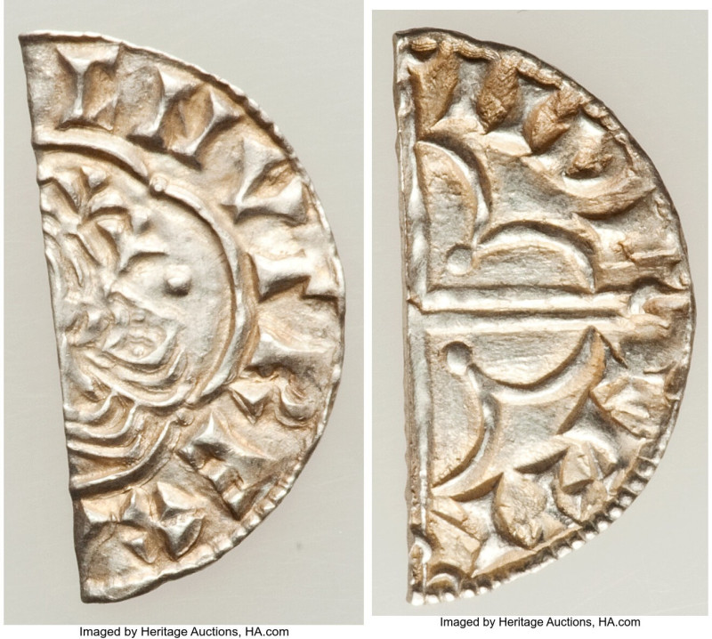 Kings of All England. Cnut (1016-1035) Cut 1/2 Penny ND (c. 1017-1023) XF, Londo...