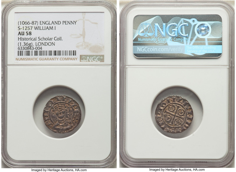 William I, the Conqueror (1066-1087) Penny ND (1066-1087) AU58 NGC, London mint,...