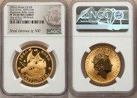 Elizabeth II gold Proof "Mayflower 400th Anniversary" 100 Pounds (1 oz) 2020 PR70 Ultra Cameo NGC, KM-Unl. Mintage: 500. One of First 100 Struck. Come...