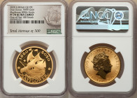 Elizabeth II gold Proof "Mayflower 400th Anniversary" 100 Pounds (1 oz) 2020 PR70 Ultra Cameo NGC, KM-Unl. Mintage: 500. One of first 100 struck. Come...