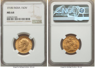 British India. George V gold Sovereign 1918-I MS64 NGC, Bombay mint, KM-A525, S-3998. 

HID09801242017

© 2022 Heritage Auctions | All Rights Reserved...