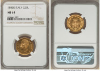 Umberto I gold 20 Lire 1882-R MS63 NGC, Rome mint, KM21, Fr-21. Vivid luster and reflective surfaces. 

HID09801242017

© 2022 Heritage Auctions | All...