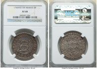 Philip V 4 Reales 1746 Mo-MF XF40 NGC, Mexico City mint, KM94, Cal-1133. Evenly struck and hosting a rich lavender-gray and golden-brown tone, this ex...