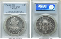 Charles III 8 Reales 1776 Mo-FM XF45 PCGS, Mexico City mint, KM106.2, Cal-1110. Popular type and sought after collectors date, exhibiting a contrastin...