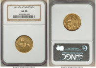 Republic gold 2 Escudos 1870 Ga-IC AU58 NGC, Guadalajara mint, KM380.3, Fr-91. Highly respectable representation and ever so close to mint state. 

HI...