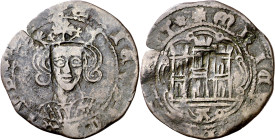 Enrique IV (1454-1474). Ávila. Cuartillo. (Imperatrix E4:14.20, mismo ejemplar) (AB. 737). 1,62 g. MBC-.