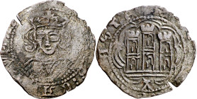 Enrique IV (1454-1474). Ávila. Cuartillo. (Imperatrix E4:14.21, mismo ejemplar) (AB. 737 var). Leyendas parcialmente visibles. Cospel irregular. 1,32 ...