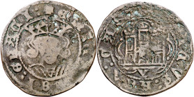Enrique IV (1454-1474). Ávila. Cuartillo. (Imperatrix E4:14.19, mismo ejemplar) (AB. 737.2 var). Muy rara. 2,37 g. BC.
