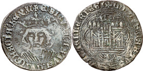 Enrique IV (1454-1474). Ávila. Cuartillo. (Imperatrix E4:14.8, mismo ejemplar) (AB. 738 var). Raras leyendas. 2,86 g. MBC-.