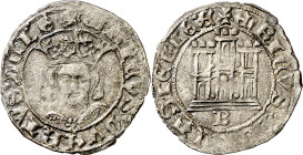 Enrique IV (1454-1474). Burgos. Medio cuartillo. (Imperatrix E4:15.13, mismo ejemplar) (AB. 773). Vellón rico. Escasa así. 1,50 g. MBC/MBC+.