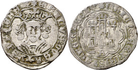 Enrique IV (1454-1474). Burgos. Cuartillo. (Imperatrix E4:14.32, mismo ejemplar) (AB. 739). Atractiva. Escasa así. 3,78 g. MBC+.