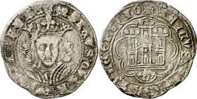 Enrique IV (1454-1474). Burgos. Cuartillo. (Imperatrix E4:14.32) (AB. 739 var). Vellón rico. 2,96 g. MBC.