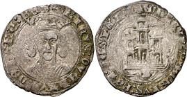 Enrique IV (1454-1474). Burgos. Cuartillo. (Imperatrix E4:14.38, mismo ejemplar) (AB. 739 var). Vellón rico. Buen retrato. 3,24 g. MBC+/MBC.