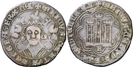 Enrique IV (1454-1474). Burgos. Cuartillo. (Imperatrix E4:14.43, mismo ejemplar) (AB. 739.2 var). Rara. 3 g. MBC-.