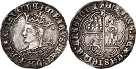 Enrique IV (1454-1474). Burgos. Real de busto. (Imperatrix E4:9.7, mismo ejemplar) (AB. 688.3). Oxidación en borde. Leves rayitas. Pequeña grieta repa...