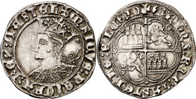 Enrique IV (1454-1474). Burgos. Real de busto. (Imperatrix E4:9.7 (50), mismo ejemplar) (AB. 688.3). Atractiva. Escasa así. 3,29 g. MBC+.