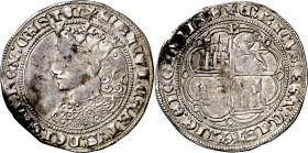 Enrique IV (1454-1474). Burgos. Real de busto. (Imperatrix E4:9.8, mismo ejemplar) (AB. 688.2 var). Oxidación en borde. Rayitas. 3,40 g. MBC-.