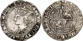 Enrique IV (1454-1474). Burgos. Real de busto. (Imperatrix E4:9.11, mismo ejemplar) (AB. 688.2 var). Leves oxidaciones. 3,12 g. MBC.