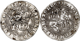 Enrique IV (1454-1474). Burgos. Real de anagrama. (Imperatrix E4:28.2) (AB. 708.2). Algo alabeada. 3,33 g. MBC+.