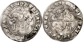 Enrique IV (1454-1474). Burgos. Real de anagrama. (Imperatrix E4:28.4, mismo ejemplar) (AB. 708.2). 3,35 g. MBC.