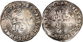 Enrique IV (1454-1474). Burgos. Real de anagrama. (Imperatrix E4:28.5, mismo ejemplar) (AB. 708.2 var). Acuñación algo floja. 3,38 g. (MBC).