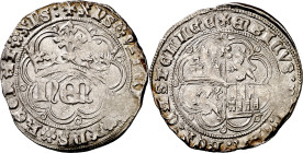 Enrique IV (1454-1474). Burgos. Real de anagrama. (Imperatrix E4:28.5) (AB. 708.2 var). Acuñación algo floja en pequeña zona. Atractiva. Escasa así. 3...