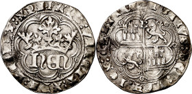 Enrique IV (1454-1474). Burgos. Real de anagrama. (Imperatrix E4:28.6) (AB. 708.2). Alabeada. 2,83 g. MBC.