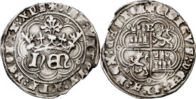 Enrique IV (1454-1474). Burgos. Real de anagrama. (Imperatrix E4:28.6, mismo ejemplar) (AB. 708.2). Ligero defecto de cospel. Ex Áureo & Calicó 29/04/...